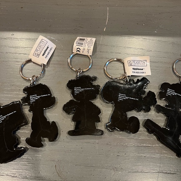 RARE Lot of 5 Peanuts Snoopy Applause Keychains - Picture 6 of 7
